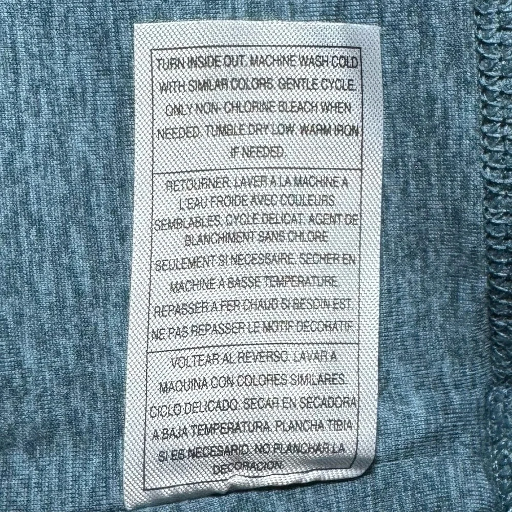 Peloton Heathered Strappy Teal Sports Bra Size Small - Picture 5 of 9